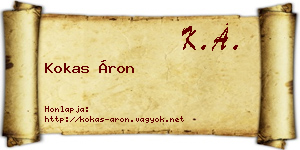 Kokas Áron névjegykártya